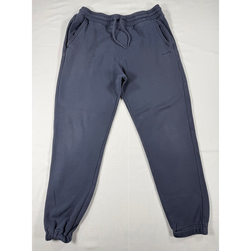 Hollister Relaxed Jogger Mens Medium Tall Blue Charcoal Fleece Sweatpants